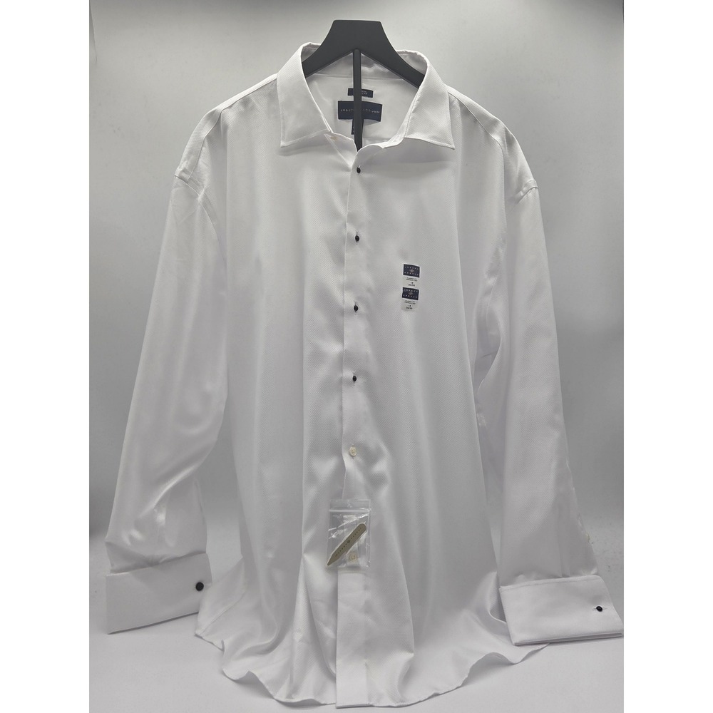 Joseph Abboud White Non-Iron Classic Fit French Cuff Shirt 18 34/35 101-780